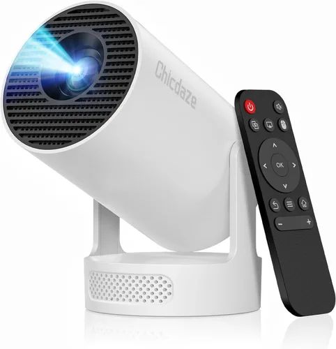 Vista 10 de Mini proyector, proyector portátil con WiFi y Bluetooth, proyector inteligente para exteriores con cable HDMI, 300 ANSI, compatible con cine en casa