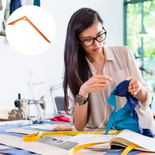Vista 8 de Wakauto Regla de costura de plástico L - Regla de forma cuadrada Curva Medida de costura Profesional Tailor Craft Tool Detalles de línea claramente