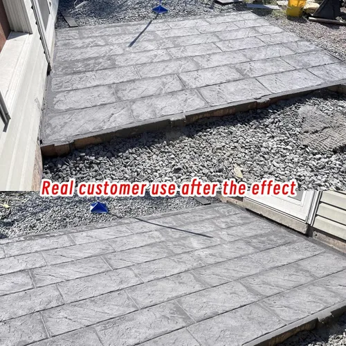 Vista 2 de Sellos de hormigón Moldes de hormigón Textura de baldosas de piedra rectangular Estera de textura de hormigón Mismo piso de pizarra Estera de sello