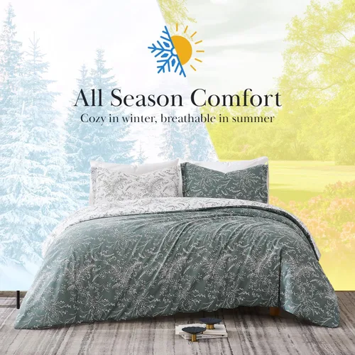 Vista 4 de Southshore Fine Living, Inc. Juego de edredón para colchón individual, ropa de cama de calidad hotelera, colcha floral con funda de almohada a juego