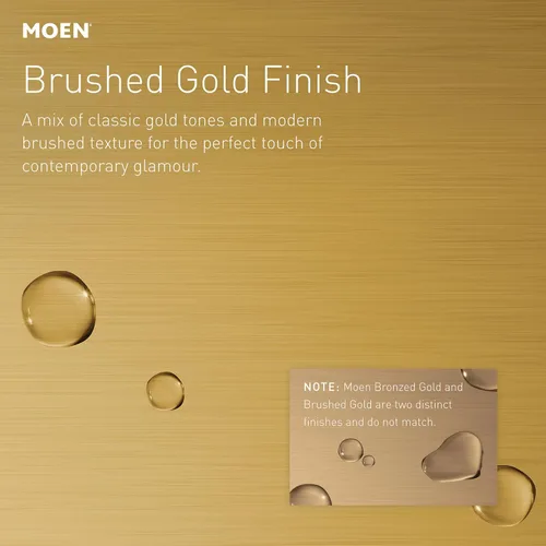 Vista 3 de Moen Brida de brazo de ducha moderna de oro cepillado, 137488BG