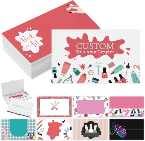 Vista 11 de Tarjetas de visita comerciales personalizadas con logotipo, personalizadas imprimibles de doble cara, tarjetas de visita personalizables 1000 500