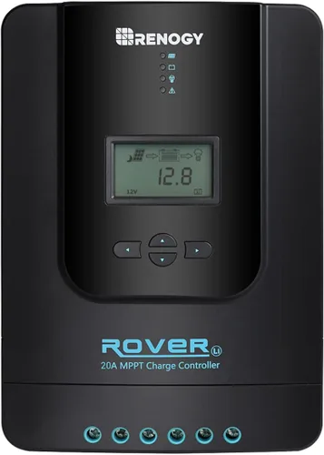 Vista 2 de Renogy Rover 20A 12V/24V Auto DC entrada MPPT controlador de carga solar con módulo Bluetooth