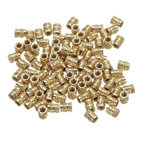 Vista 8 de uxcell Insertos roscados M2, 70 piezas de tuercas moleteadas métricas de latón para plástico, componentes de impresión 3D