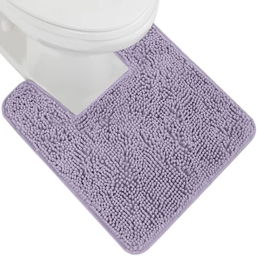 Vista 47 de Gorilla Grip - Tapete de baño de felpilla gruesa, suave y absorbente, secado rápido, de microfibra, con reverso de caucho, para piso de ducha, Negro