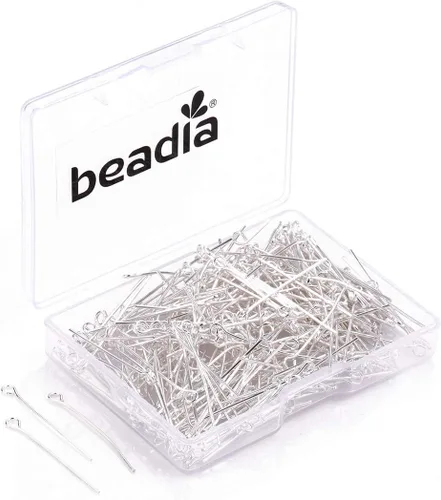 Vista 8 de BEADIA Alfileres de ojo abierto para la cabeza de oro para la fabricación de joyas de bricolaje 0.787 in 500pcs