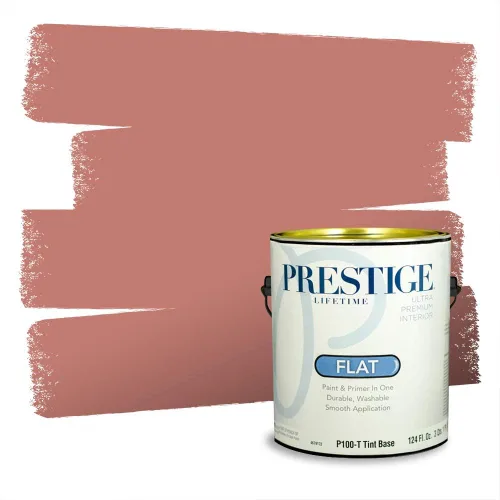 Vista 106 de Prestige Paints Pintura exterior e imprimación en uno, 1 galón, plano, coincidencia comparable de Valspar* Amber Rose*