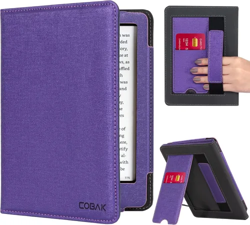Vista 203 de CoBak Funda inteligente para Kindle Paperwhite de 6.8" de 11ª generación 2021 con función de encendido automático, ligera, delgada, de piel **Salvia