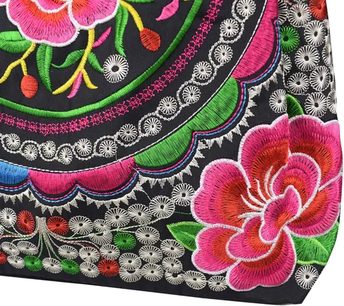 Vista 6 de Bolsos de hombro para mujer, estilo vintage, bordados, florales, para mujer
