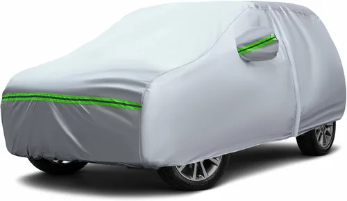 Vista 13 de AUQDD Funda de automóvil sedán de 6 capas de alta calidad, impermeable, para todo tipo de clima, resistente a la intemperie, protección solar UV