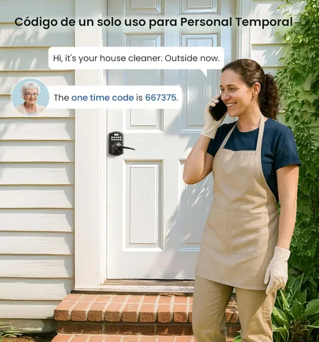 Vista 6 de Veise Cerradura de puerta con teclado con asa, entrada sin llave para puerta delantera y dormitorio, cerradura electrónica con código, bloqueo Negro
