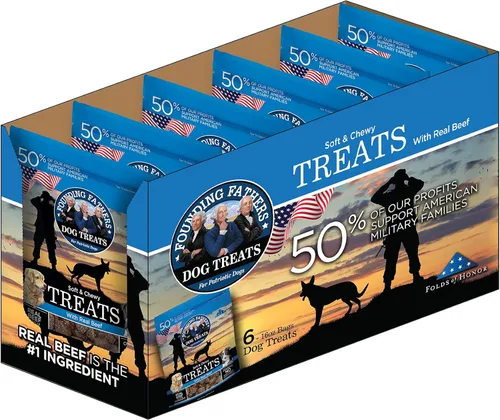 Vista 6 de Founding Fathers Golosinas suaves y masticables para perros, carne de res, 16 onzas (paquete de 1)