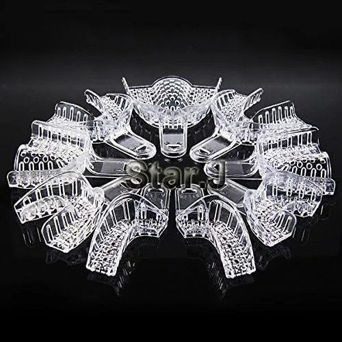 Vista 2 de Bandejas de plástico impresión Dental Denture instrumento 9pcs