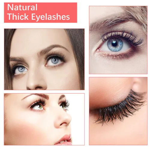 Vista 5 de Leipple Pestañas postizas, 5 pares, pestañas profesionales reutilizables de visón 3D, pestañas postizas hechas a mano naturales gruesas y esponjosas