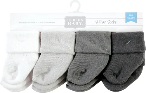 Vista 283 de Hudson Baby - Calcetines de algodón para bebés recién nacidos y Terry para niñas bebés