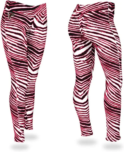 Zubaz - Leggings con estampado de cebra para mujer con licencia oficial de la NFL, color del equipo