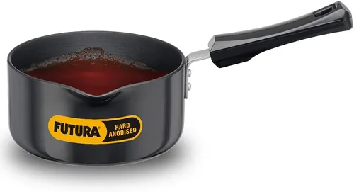 Hawkins Futura 1.5 Litre Saucepan, Hard Anodised Sauce Pan, Induction Saucepan, Small Sauce Pan, Black (IAS15)