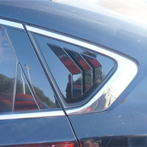Vista 7 de ZiWen 2 paneles de listones de fibra de carbono estilo deportivo para cuarto trasero de ventanilla para Nissan Altima 2013 2014 2015 2016 2017 2018