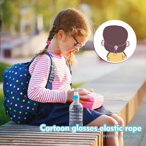 Vista 5 de Hifot Paquete de 10 correas para lentes para niñas, ajustador elástico para gafas, cordón de cadena para máscara