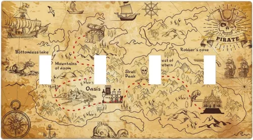 Vista 113 de Cubierta Decorativa para Interruptor de Luz Anclajes Tablón Faros Aves Marinas 2 Gang Cubiertas de Tomacorriente 1 Toggle 1 Dúplex Placa de Pared