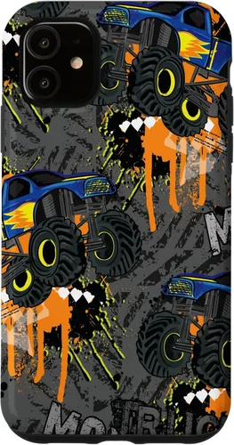 Funda con diseño de camión monstruo para iPhone 11 para hombres y niños