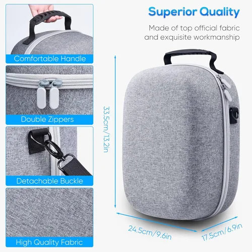 Vista 6 de FYOUNG Funda de transporte para PSVR2, paquete de accesorios y funda portátil para PS VR2 con cubierta protectora de lente, correa para el hombro