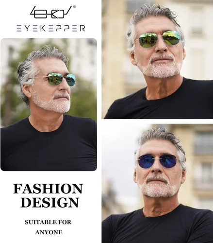Vista 2 de Eyekepper Gafas de sol polarizadas con montura de titanio sin montura