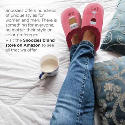 Vista 5 de Snoozies Calcetines tipo pantufla pairables Pantuflas de casa acogedoras y divertidas para mujer, calcetines mullidos Con diseños únicos