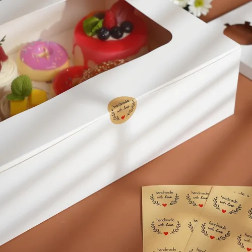 Vista 5 de Yeplan 20 paquetes de cajas para cupcakes, cajas para cupcakes de 12 unidades con ventana transparente, cajas para galletas de 13.4x9.8x4 pulgadas