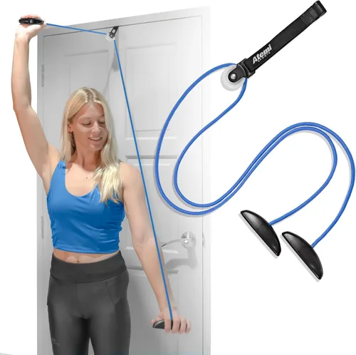 Polea de hombro para terapia física, polea sobre la puerta para recuperación de hombros, polea de ejercicio para rehabilitación de hombros,