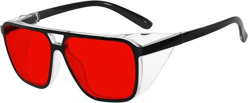 Vista 15 de Eyekepper 100% Gafas Anti-Luz Azul Fitover para Usar Sobre Gafas de Computadora con Lente Ámbar