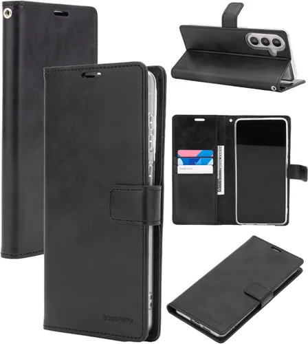 Vista 14 de GOOSPERY Blue Moon Wallet para Samsung Galaxy Note 8 Case (2017) Funda de cuero con tapa (Negro)