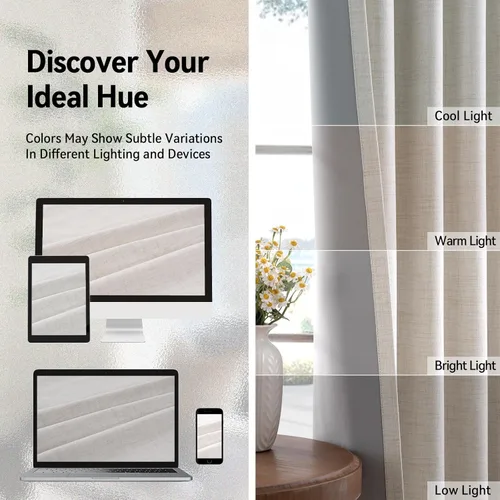 Vista 8 de Cortinas 100% Blackout Shield para puerta corredera, cortinas extra anchas de 63 pulgadas de largo, cortinas con ojales para puerta de patio