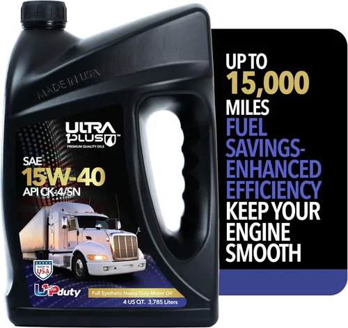 Ultra 1Plus SAE 15W-40 Aceite de motor diésel totalmente sintético de servicio pesado - Aceite de motor 15W 40 API CK-4/SN (1 galón)