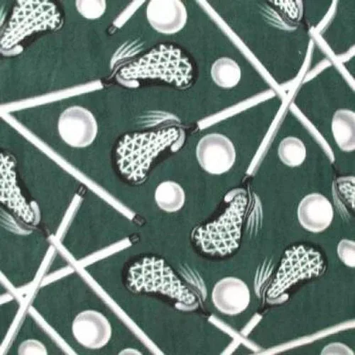 Vista 2 de Pico Textiles - Tela polar verde lacrosse Hunter de 1 yarda - Vendido por The Yard - Tela de forro polar estampada - Ideal para proyectos