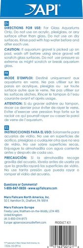 Vista 2 de API Rascador de algas para acuarios de vidrio, contenedor de 1 unidad