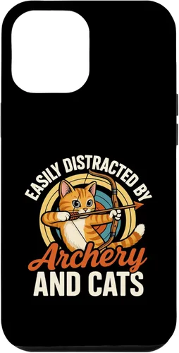Vista 26 de Funny Cat Parent Gift Easily Distracted by Archery and Cats Case for iPhone 16