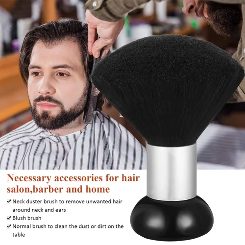 Vista 5 de Patelai 3 piezas de cepillo de peluquero para cortar y limpiar el cabello, plumero de cuello grande con mango de plástico para barrer el cabello