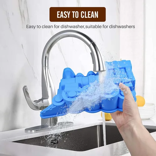 Vista 5 de PhantomSky Molde de silicona para tartas de locomotora, molde antiadherente para tartas, bandeja para hornear, bandeja para pizza, molde de dibujos