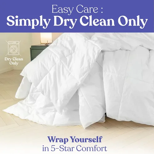 Vista 6 de FluffCo Edredón de hotel alternativo de plumón (edredón de microfibra de calidad de hotel de 5 estrellas) (King)