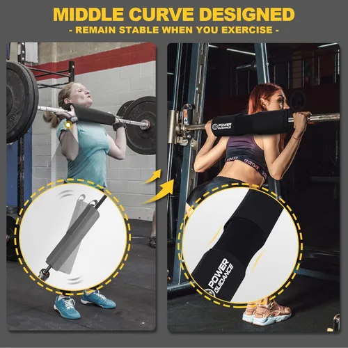 Vista 2 de POWER GUIDANCE Barbell Squat Pad - Neck & Shoulder Protective Pad Anti-Skid Points for Squats, Lunges, Hip Thrusts, Weightlifting - Fit Standard and