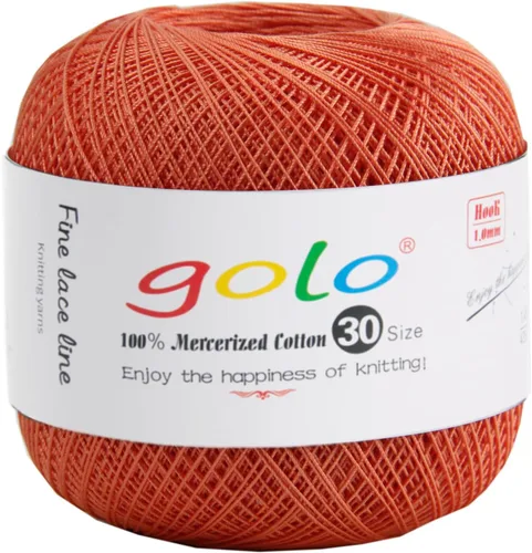 Vista 48 de Golo 3 bolas de hilo de ganchillo tamaño 30, hilo de bordar y lana para tejer a mano para calados 045