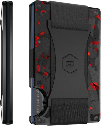 Ridge - Cartera para hombre – Cartera compacta minimalista delgada y portatarjetas, billetera con bolsillo frontal protegido RFID para hombres con