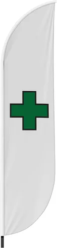 Vista 23 de DreamController - Bandera de plumas de alteraciones (11.5 pies x 2.5 pies) por DreamController para negocios al aire libre con poste adicional