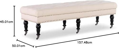 Vista 20 de Linon Isabelle - Banco de cama, 62 pulgadas, acabado espresso oscuro