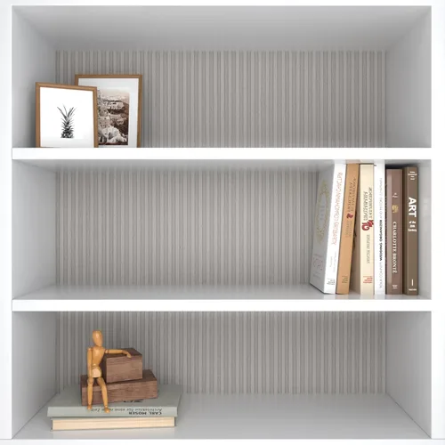 Vista 6 de VaryPaper Papel tapiz de rayas de madera rústica, papel de contacto de madera gris claro para paredes de gabinetes, extraíble, autoadhesivo