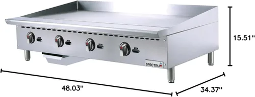 Vista 6 de Winco Plancha comercial de gas natural, 48