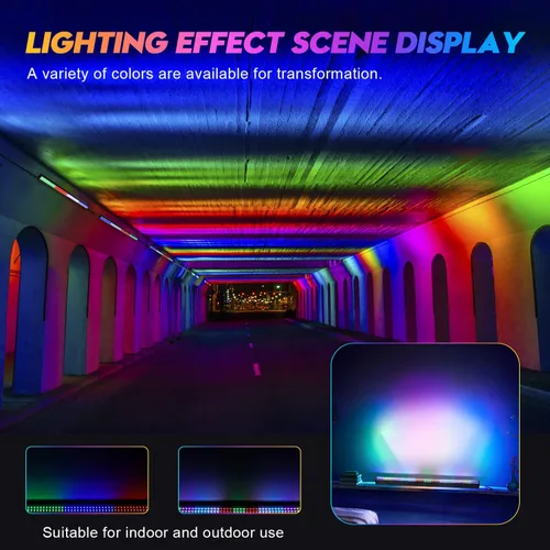 Vista 2 de Barra de luz de escenario, 192 LED 72 W RGBW Dj barra de luz de lavado de luces de pared tira de control DMX Dj iluminación de escenario