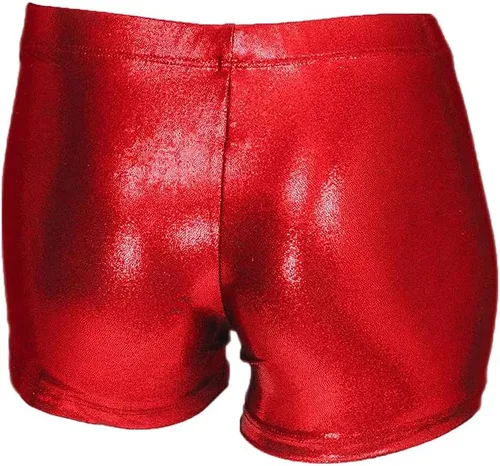 Vista 3 de Shorts de gimnasia para niñas y chicas con brillo, para danza, acrobacias o deportes, de 2-14 años 2 unidades azul profundo