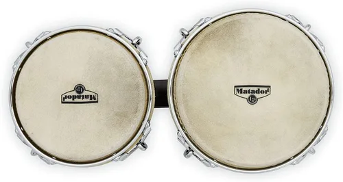 Vista 6 de Latin Percussion M201 LP Bongos de madera Matador - Marrón oscuro/Cromo